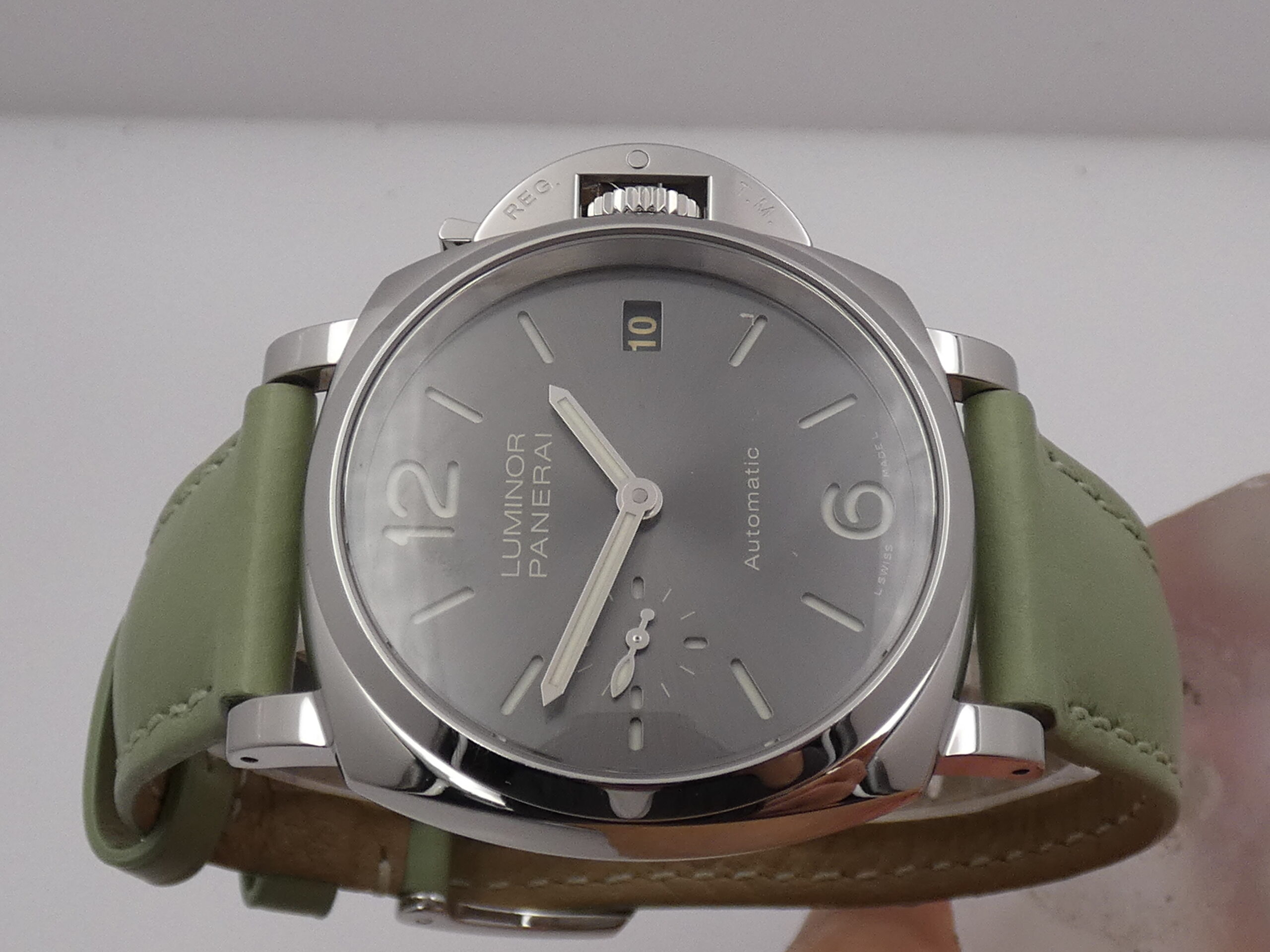 Panerai Luminor Due 38mm PAM00755 TOP CONDITION BOX&PAPERS Automatico Anno 2019 Limited Edition 2000pcs OP7148 Grey SANDWICH DIAL Acciaio