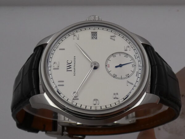 IWC Portuguese Hand-Wound Eight Days IW5102 BOX&PAPERS Anno 2015 Carica Manuale Acciaio