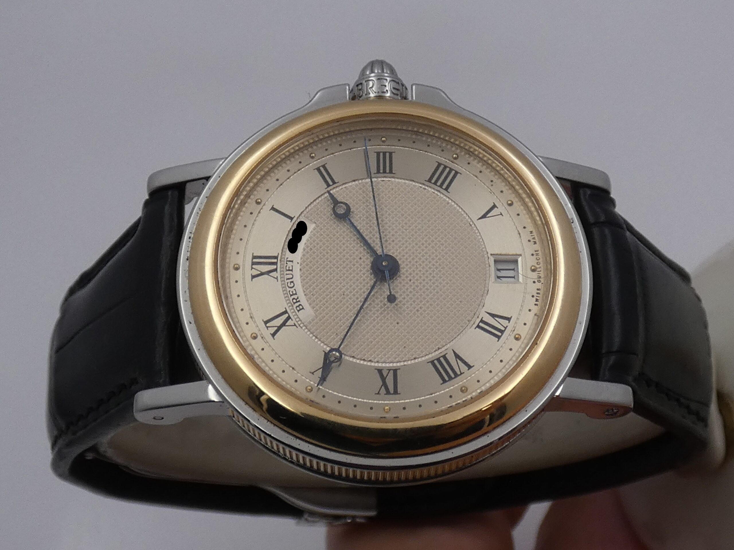 Breguet Marine 3400SA ORO MASSICCIO 18Kt & Acciaio ROTORE ORO 21KT Guilloché Main Dial Automatico
