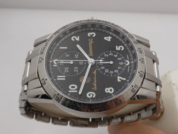 Cronografo Eberhard & Co. Tazio Nuvolari Gold Car Grande Taille 43mm 31038 Automatico Acciaio Braccialato ANNI '2000s