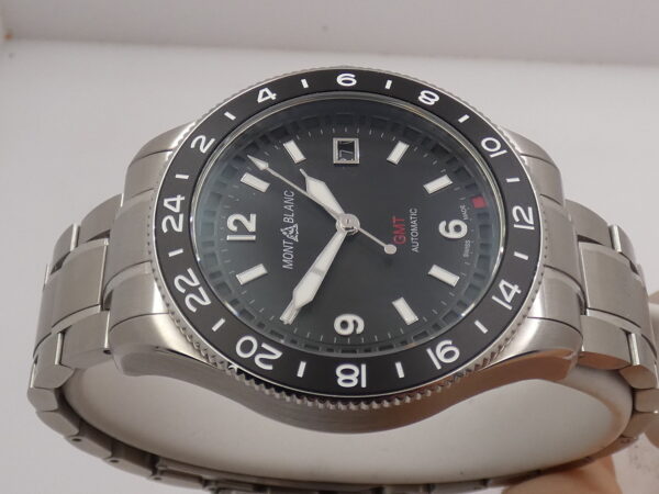 Montblanc 1858 GMT 129615 Black NEW BOX PAPERS & STICKERS Marzo 2026 Automatico Acciaio & Titanio