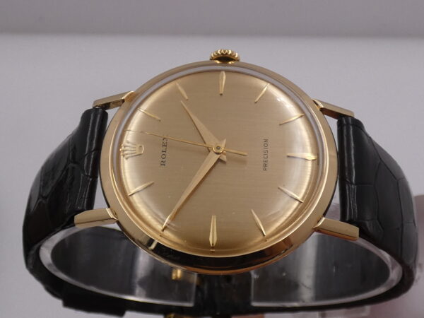 Rolex Precision 9971 Oro Massiccio 18Kt Anno 1961 Carica Manuale CINTURINO IN PELLE ORIGINALE