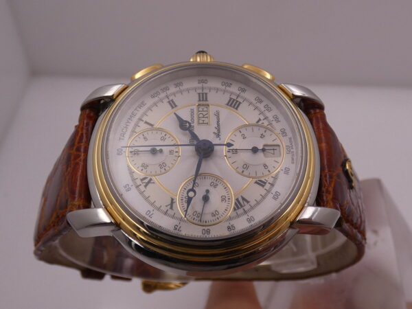 Cronografo Maurice Lacroix Masterpiece Day-Date 67413 Ghiera Oro 18Kt WITH BOX Automatico Acciaio Anni 90's