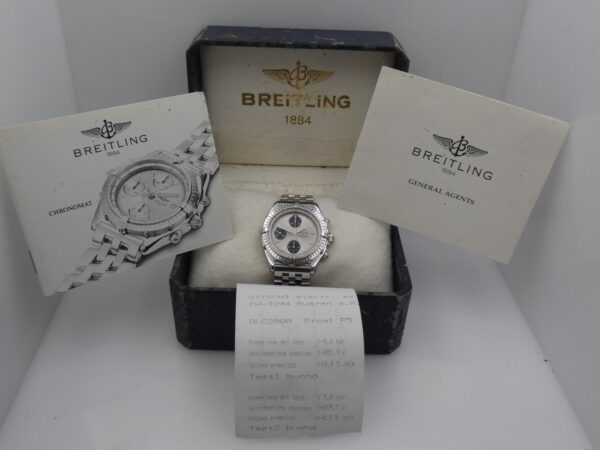 Cronografo Breitling Chronomat A13047 With BOX Automatico Acciaio Bracciale Pilot Anni 90's