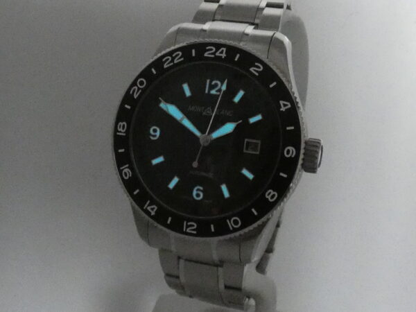 Montblanc 1858 GMT 129615 Black NEW BOX PAPERS & STICKERS Marzo 2026 Automatico Acciaio & Titanio