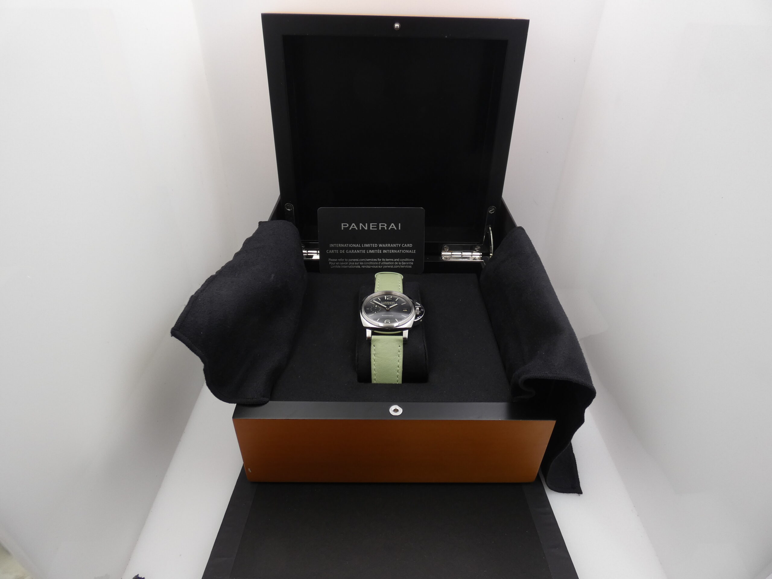 Panerai Luminor Due 38mm PAM00755 TOP CONDITION BOX&PAPERS Automatico Anno 2019 Limited Edition 2000pcs OP7148 Grey SANDWICH DIAL Acciaio - immagine 12
