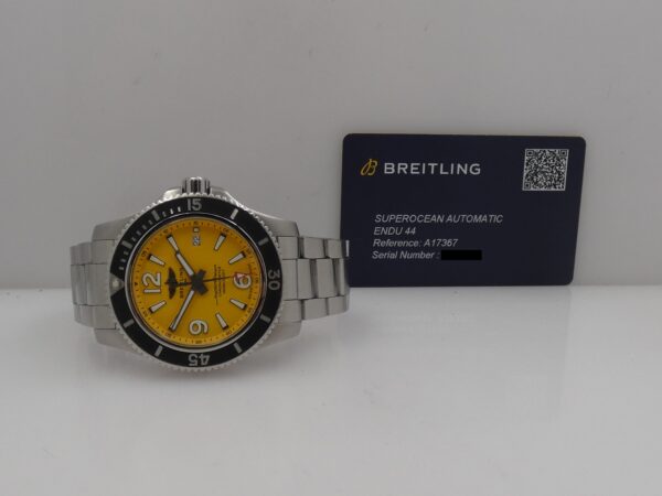 Breitling Superocean 44 Chronometer YELLOW A17367 WITH PAPERS & COSC Automatico Acciaio BRACCIALATO