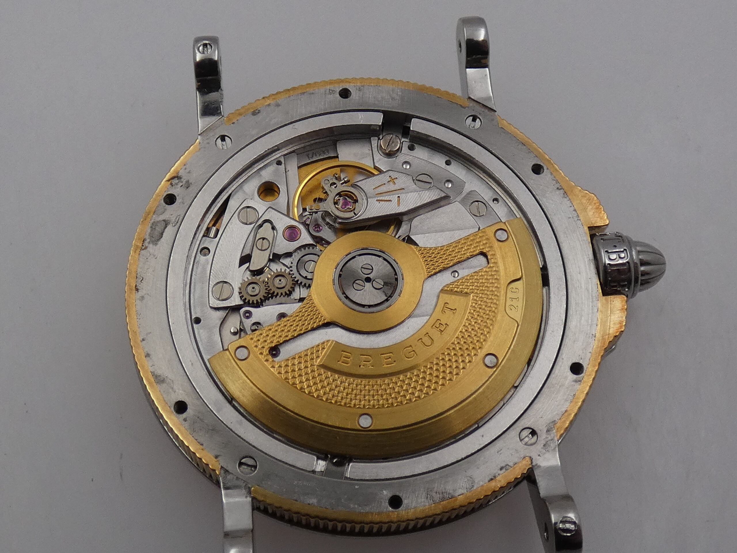 Breguet Marine 3400SA ORO MASSICCIO 18Kt & Acciaio ROTORE ORO 21KT Guilloché Main Dial Automatico - immagine 17