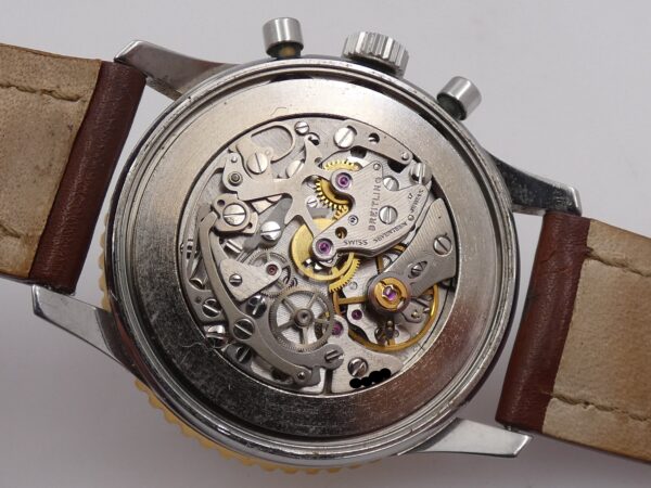 Cronografo Breitling Navitimer Cosmonaute B12019 GHIERA ORO MASSICCIO 18Kt With BOX Carica Manuale 1990's