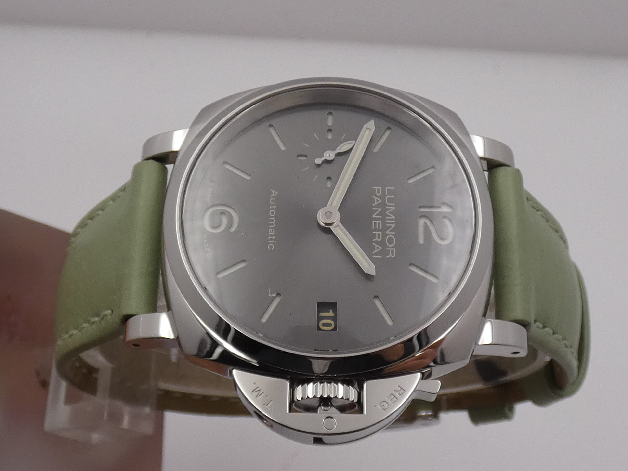 Panerai Luminor Due 38mm PAM00755 TOP CONDITION BOX&PAPERS Automatico Anno 2019 Limited Edition 2000pcs OP7148 Grey SANDWICH DIAL Acciaio - immagine 3