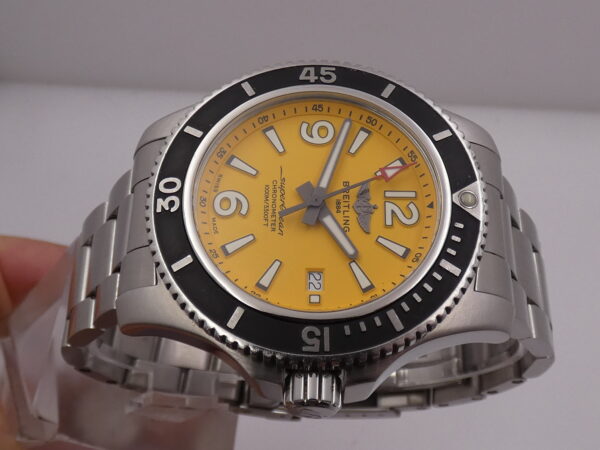 Breitling Superocean 44 Chronometer YELLOW A17367 WITH PAPERS & COSC Automatico Acciaio BRACCIALATO