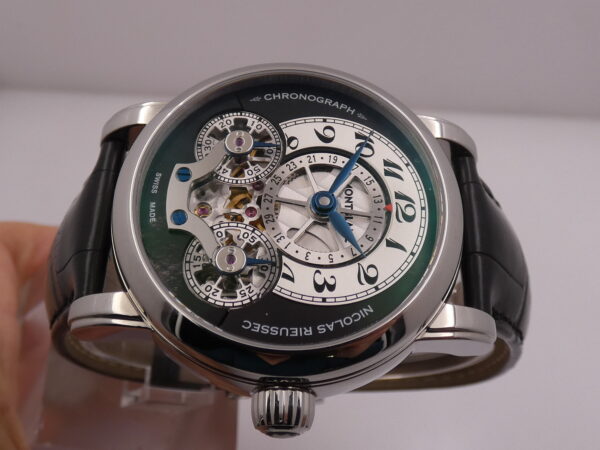 Cronografo Montblanc Nicolas Rieussec Monopoussoir Reserve De Marche 72h 104981 NEW BOX PAPERS & STICKERS Marzo 2026 Manuale