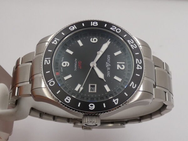 Montblanc 1858 GMT 129615 Black NEW BOX PAPERS & STICKERS Marzo 2026 Automatico Acciaio & Titanio