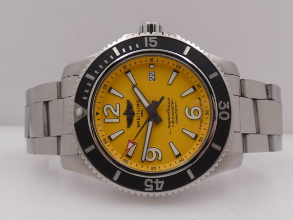 Breitling Superocean 44 Chronometer YELLOW A17367 WITH PAPERS & COSC Automatico Acciaio BRACCIALATO