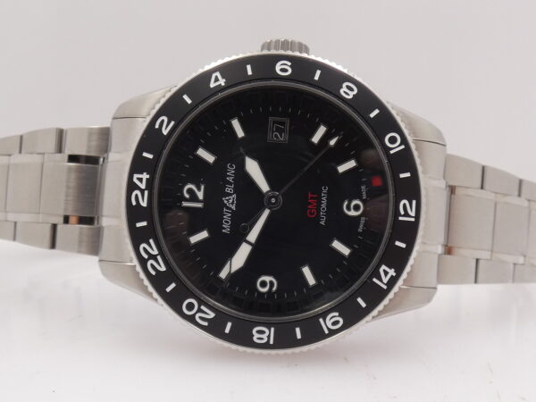 Montblanc 1858 GMT 129615 Black NEW BOX PAPERS & STICKERS Marzo 2026 Automatico Acciaio & Titanio