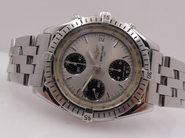 Cronografo Breitling Chronomat A13047 With BOX Automatico Acciaio Bracciale Pilot Anni 90's