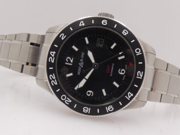 Montblanc 1858 GMT 129615 Black NEW BOX PAPERS & STICKERS Marzo 2026 Automatico Acciaio & Titanio