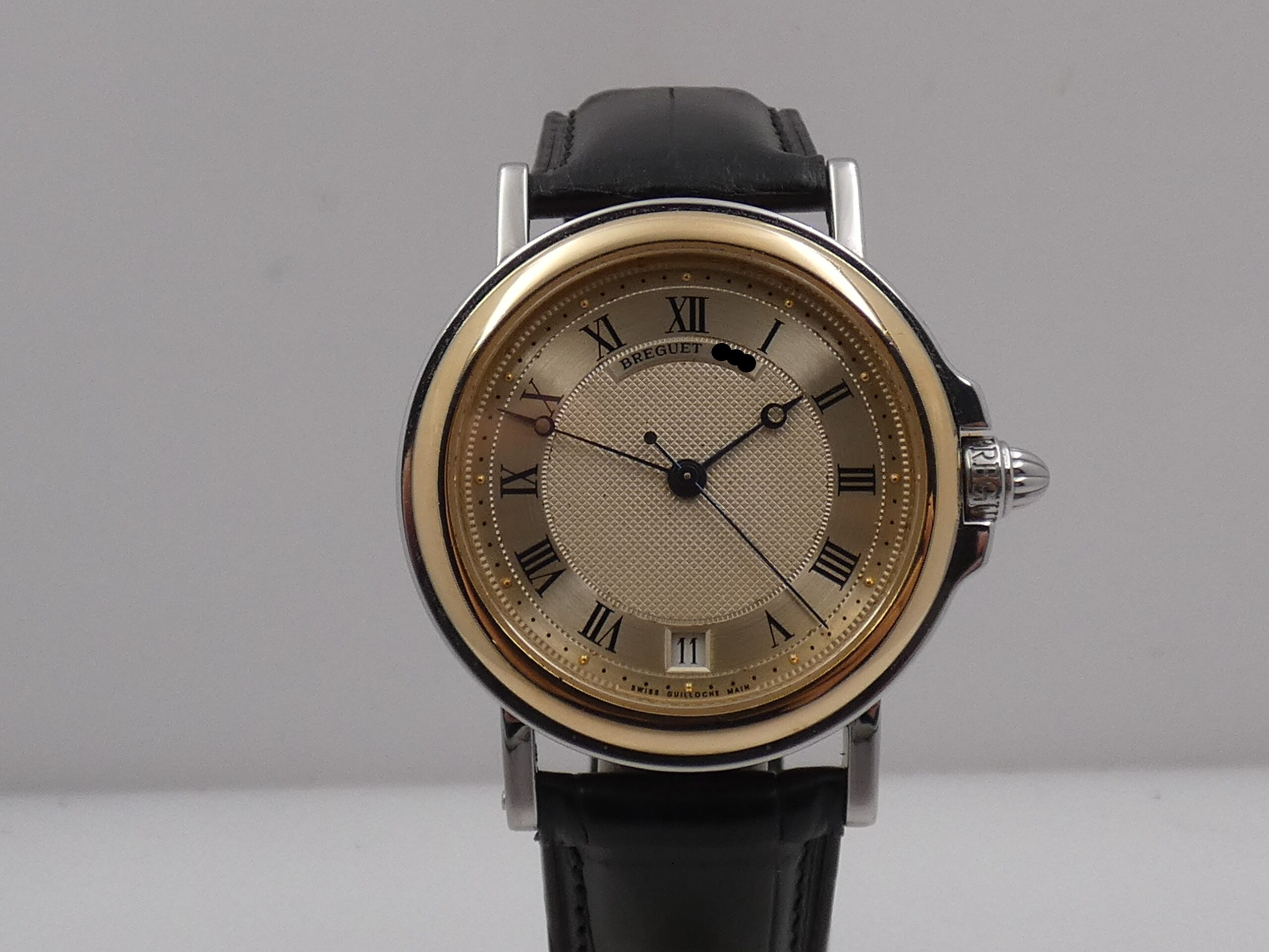 Breguet Marine 3400SA ORO MASSICCIO 18Kt & Acciaio ROTORE ORO 21KT Guilloché Main Dial Automatico - immagine 7