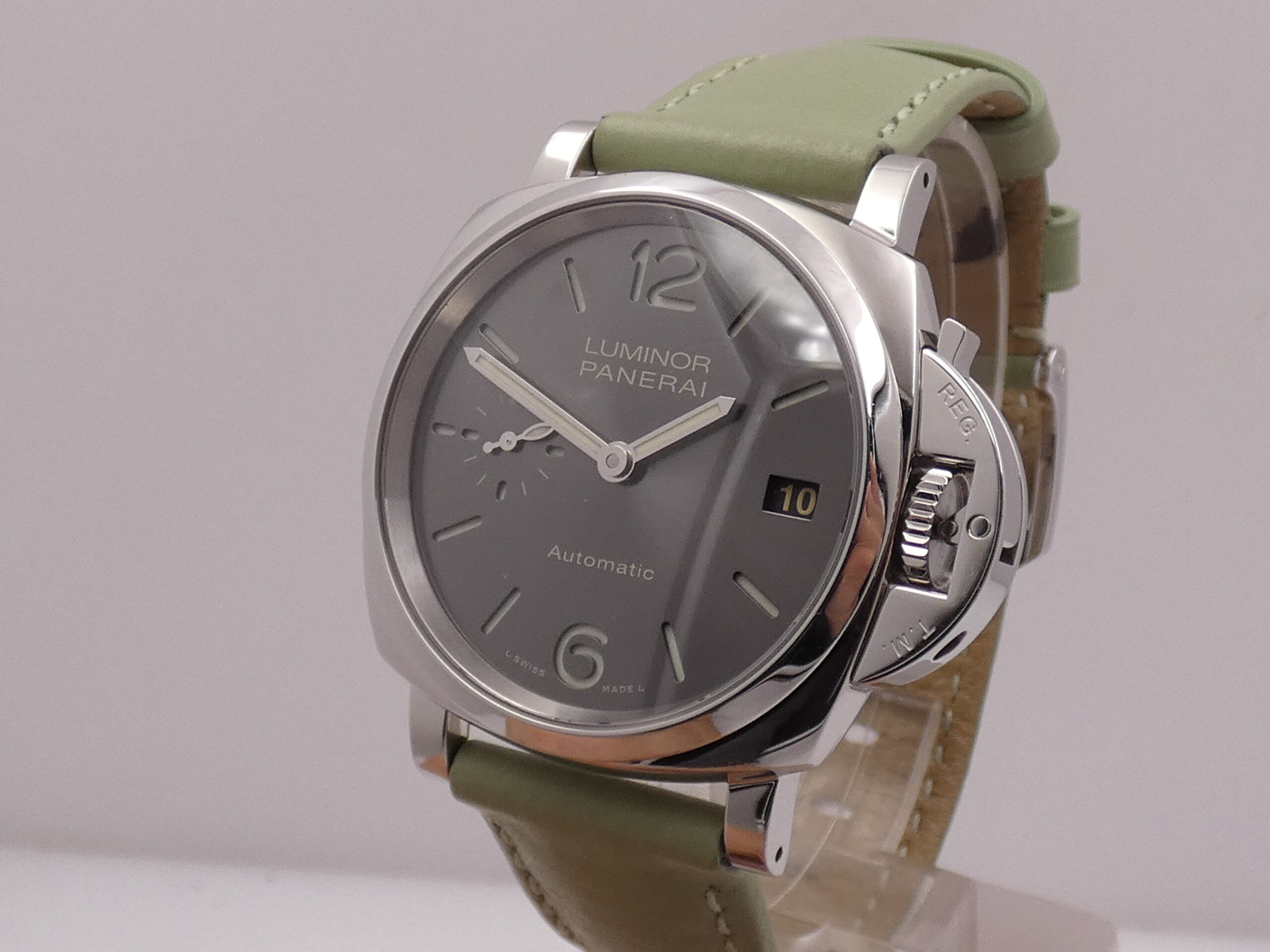 Panerai Luminor Due 38mm PAM00755 TOP CONDITION BOX&PAPERS Automatico Anno 2019 Limited Edition 2000pcs OP7148 Grey SANDWICH DIAL Acciaio - immagine 8