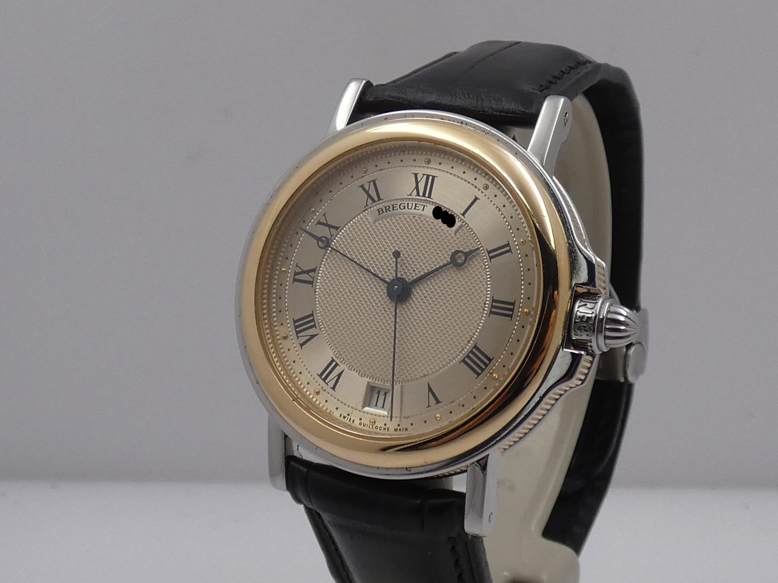 Breguet Marine 3400SA ORO MASSICCIO 18Kt & Acciaio ROTORE ORO 21KT Guilloché Main Dial Automatico - immagine 8