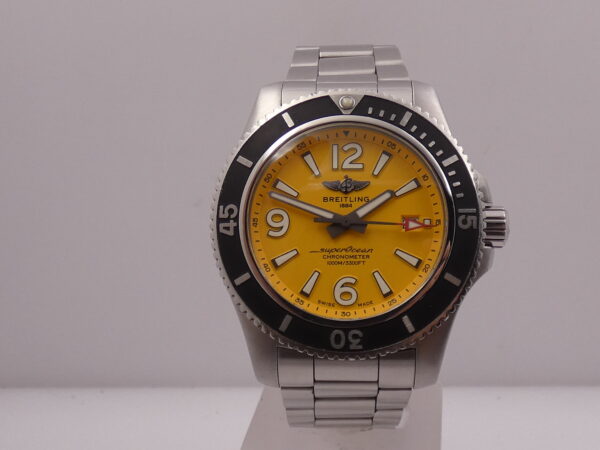 Breitling Superocean 44 Chronometer YELLOW A17367 WITH PAPERS & COSC Automatico Acciaio BRACCIALATO
