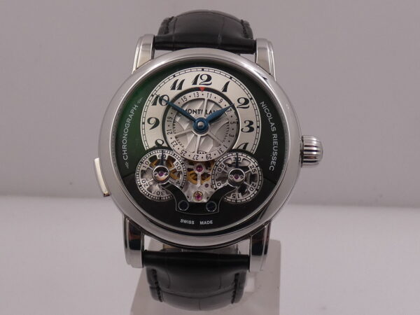 Cronografo Montblanc Nicolas Rieussec Monopoussoir Reserve De Marche 72h 104981 NEW BOX PAPERS & STICKERS Marzo 2026 Manuale