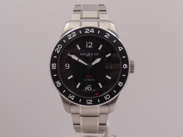 Montblanc 1858 GMT 129615 Black NEW BOX PAPERS & STICKERS Marzo 2026 Automatico Acciaio & Titanio