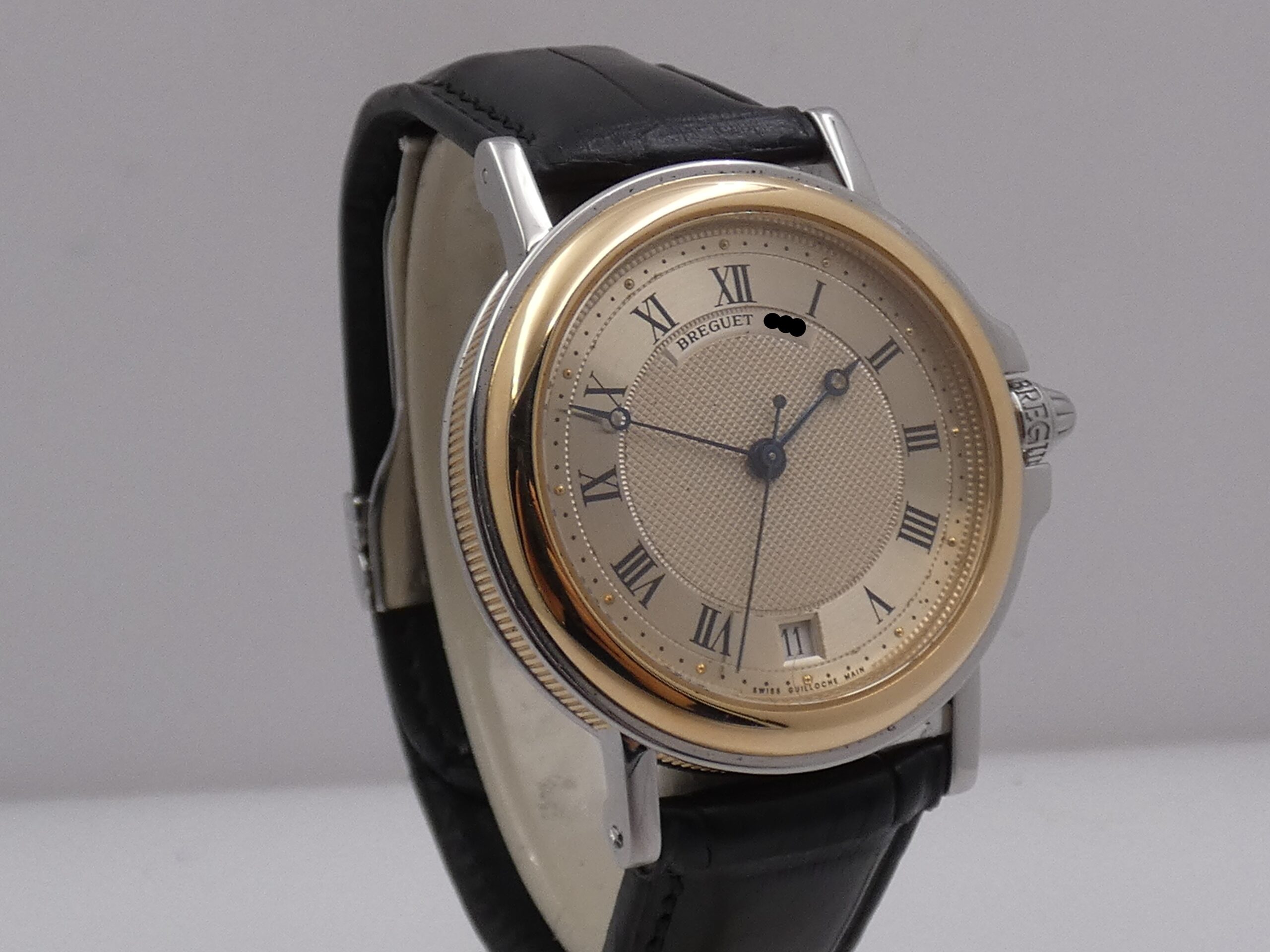 Breguet Marine 3400SA ORO MASSICCIO 18Kt & Acciaio ROTORE ORO 21KT Guilloché Main Dial Automatico - immagine 9