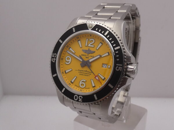 Breitling Superocean 44 Chronometer YELLOW A17367 WITH PAPERS & COSC Automatico Acciaio BRACCIALATO