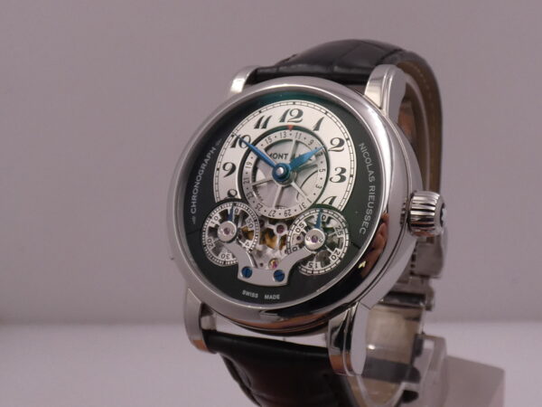 Cronografo Montblanc Nicolas Rieussec Monopoussoir Reserve De Marche 72h 104981 NEW BOX PAPERS & STICKERS Marzo 2026 Manuale