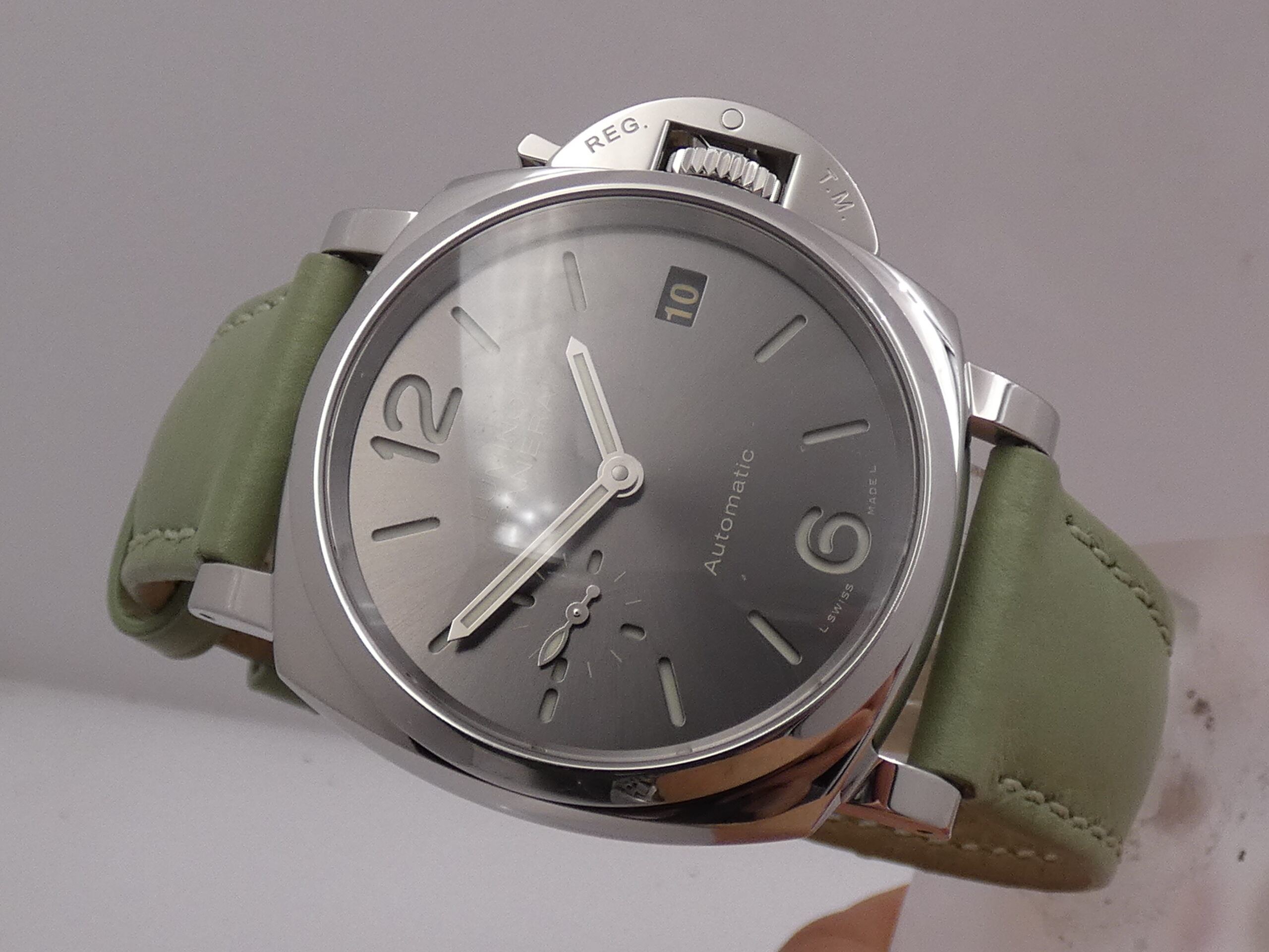 Panerai Luminor Due 38mm PAM00755 TOP CONDITION BOX&PAPERS Automatico Anno 2019 Limited Edition 2000pcs OP7148 Grey SANDWICH DIAL Acciaio - immagine 10