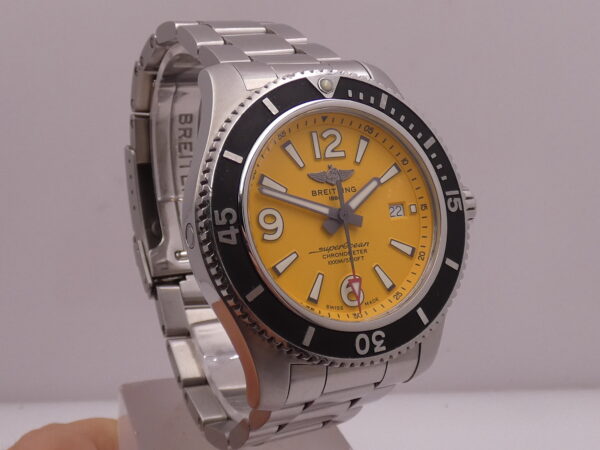 Breitling Superocean 44 Chronometer YELLOW A17367 WITH PAPERS & COSC Automatico Acciaio BRACCIALATO