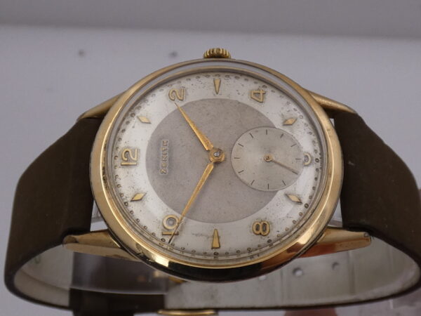 Zenith Vintage Oversize Big Second 36mm ANNO 1953 18Kt G.F. 80mc Carica Manuale