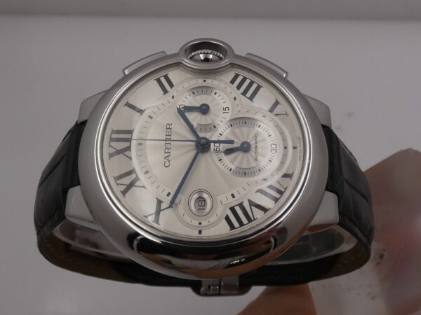 Cronografo Cartier Ballon Bleu 44mm 3109 WITH PAPERS Anno 2014 Automatico Acciaio W6920003