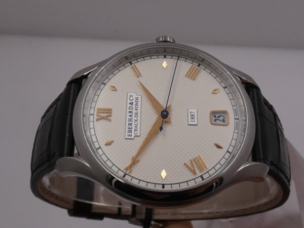 Eberhard & Co. 1887 Remontage Manuel 21028 NEW BOX&PAPERS Honey Comb Dial Manuale Acciaio MAI INDOSSATO