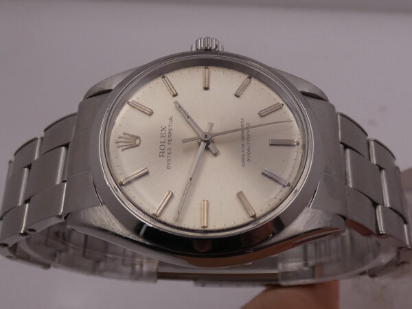 Rolex Oyster Perpetual 34 1002 ANNO 1966 BRACCIALE A RIVETTI Automatico Argentè Soleil Dial Vintage