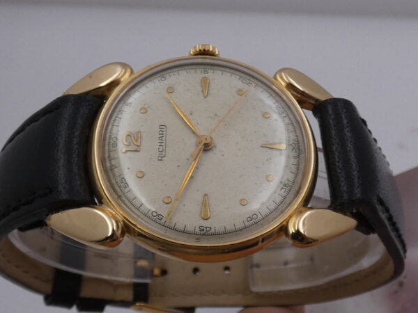 Richard Vintage Spider Lugs ORO MASSICCIO 18Kt Original Dial Anni 50's Carica Manuale