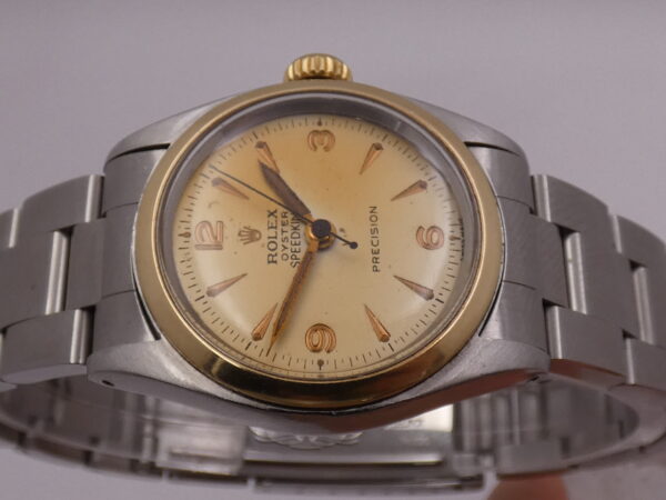 Rolex Oyster Speedking Precision 6020 Ghiera Oro 18Kt Anno 1951 Carica Manuale Acciaio VINTAGE