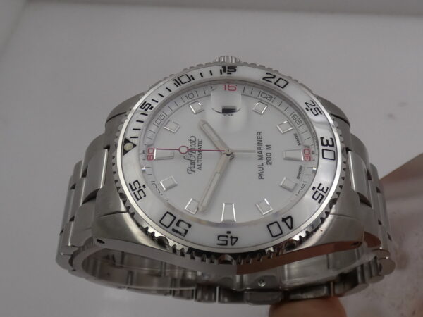 Paul Picot Paul Mariner III 4352SG BOX&PAPERS TAG PRICE Anno 2020 White Ceramic Bezel Automatico Acciaio