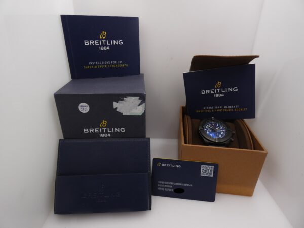 Cronografo Breitling Super Avenger Night Mission 48mm V13375 BOX&PAPERS Automatico Titanio & DLC