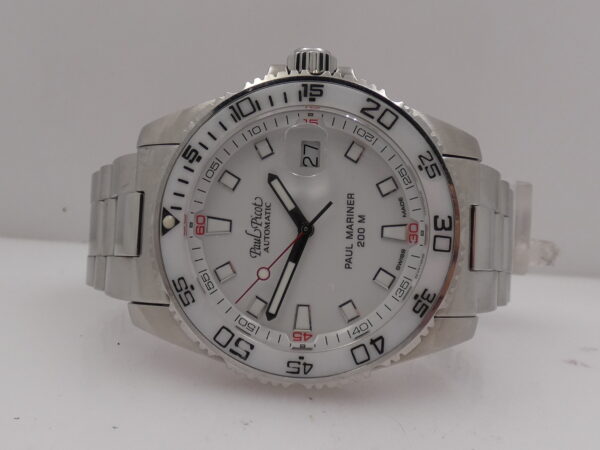 Paul Picot Paul Mariner III 4352SG BOX&PAPERS TAG PRICE Anno 2020 White Ceramic Bezel Automatico Acciaio
