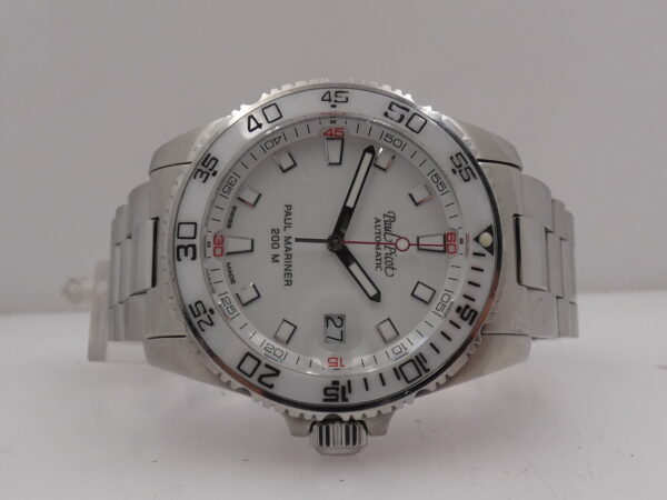Paul Picot Paul Mariner III 4352SG BOX&PAPERS TAG PRICE Anno 2020 White Ceramic Bezel Automatico Acciaio