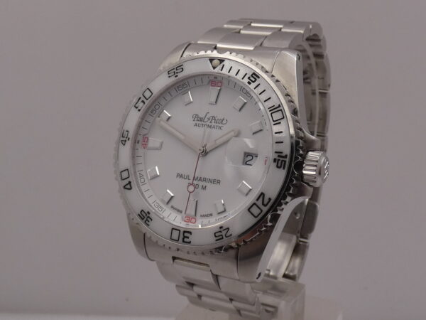 Paul Picot Paul Mariner III 4352SG BOX&PAPERS TAG PRICE Anno 2020 White Ceramic Bezel Automatico Acciaio