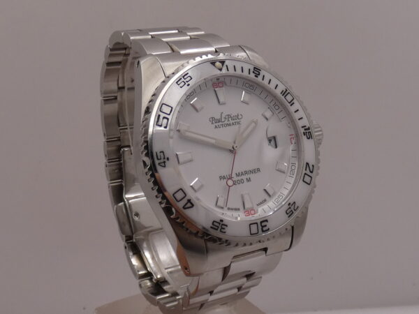 Paul Picot Paul Mariner III 4352SG BOX&PAPERS TAG PRICE Anno 2020 White Ceramic Bezel Automatico Acciaio