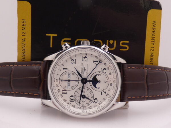 Cronografo Longines Master Collection Triple Date Moonphases BOX&PAPERS Anno 2017 Automatico HoneyComb Dial Acciaio L2.673.4