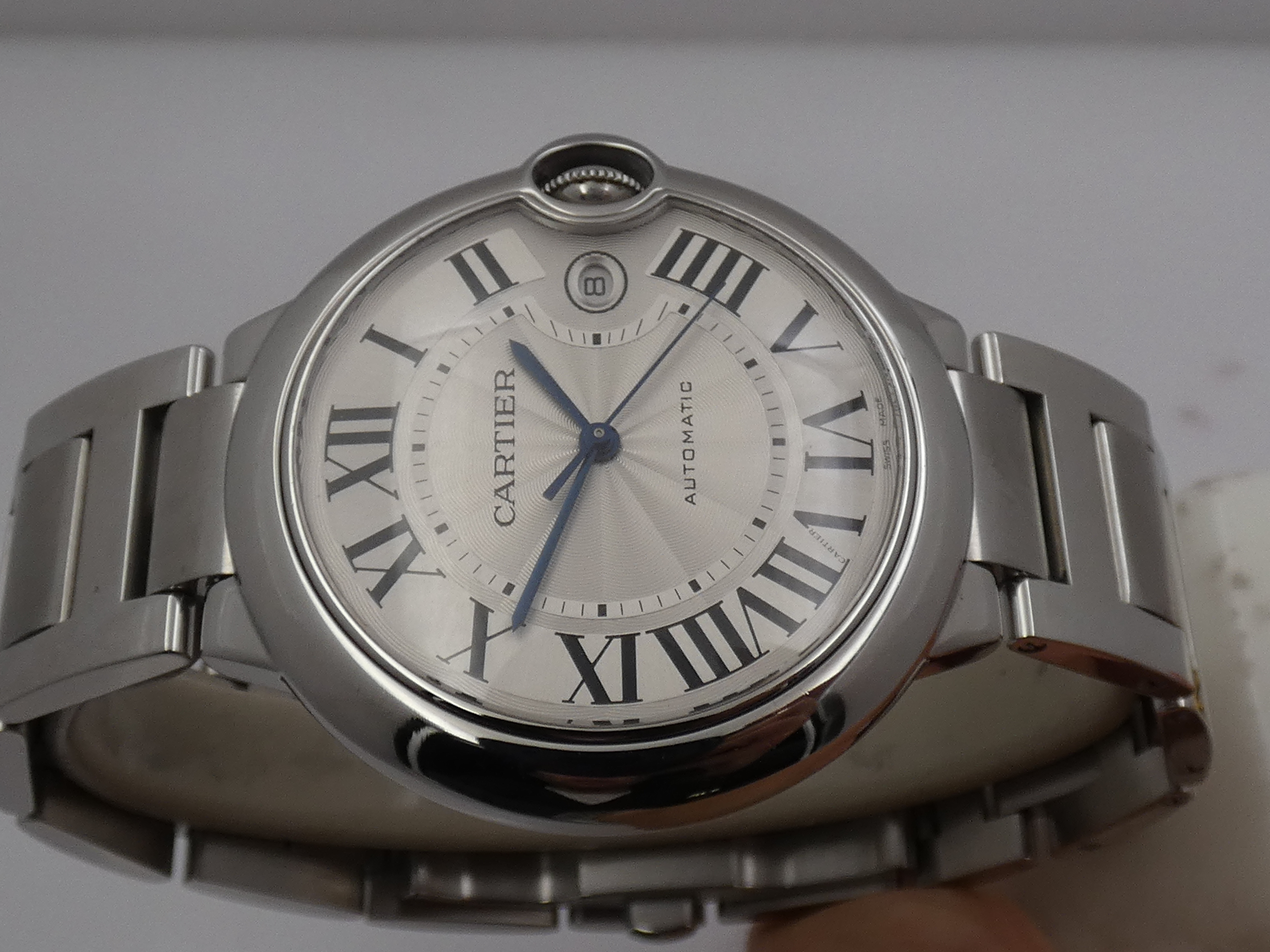 Cartier Ballon Bleu 42mm 3001 With PAPERS Anno 2014 Automatico Acciaio W69012Z4 Braccialato