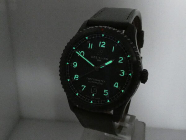 Breitling Aviator 8 Curtiss Warhawk 41 M17315 GREEN DIAL With PAPERS LIKE NEW Automatico Acciaio Black DLC