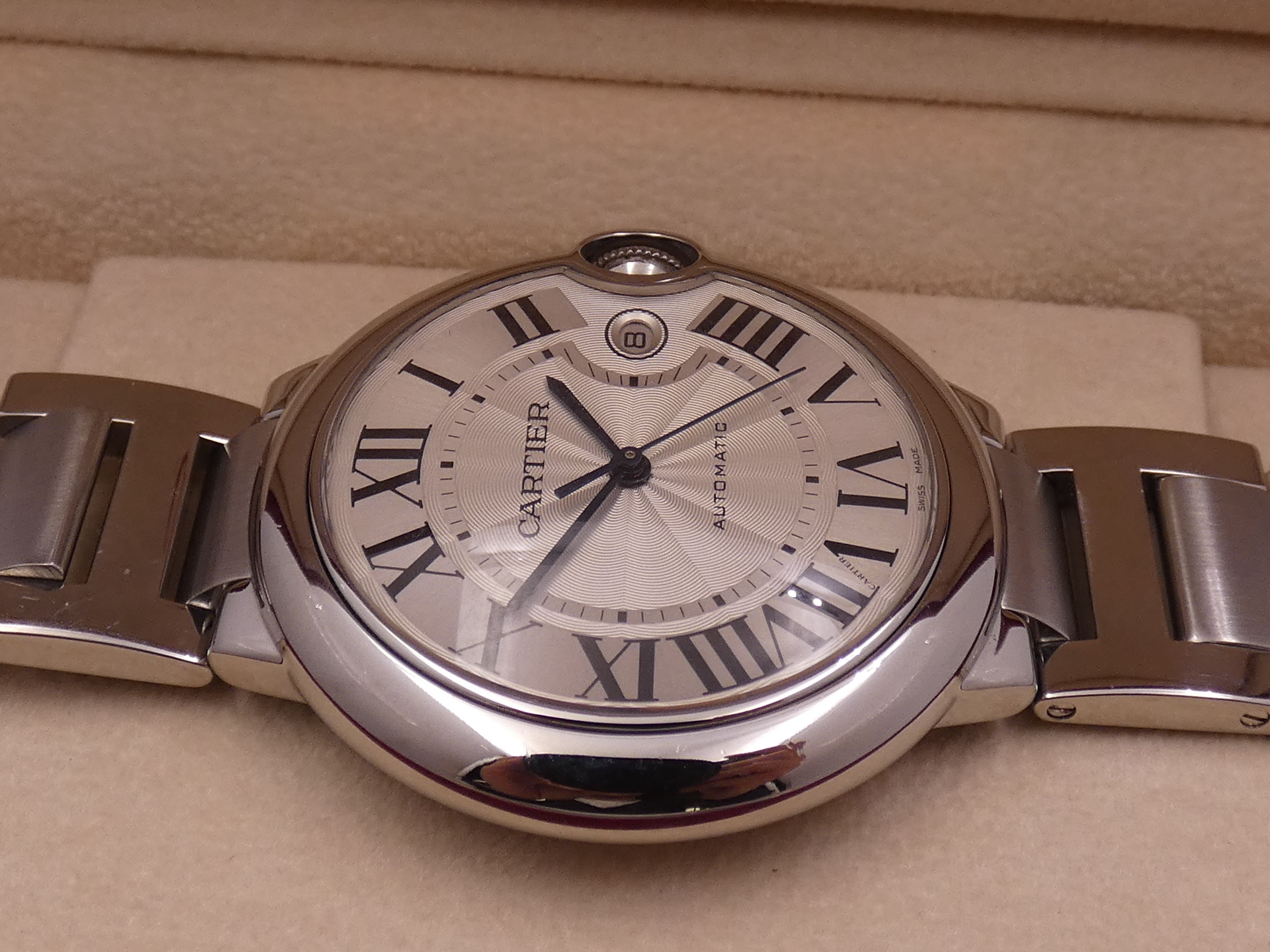 Cartier Ballon Bleu 42mm 3001 With PAPERS Anno 2014 Automatico Acciaio W69012Z4 Braccialato - immagine 11