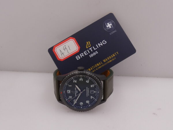 Breitling Aviator 8 Curtiss Warhawk 41 M17315 GREEN DIAL With PAPERS LIKE NEW Automatico Acciaio Black DLC