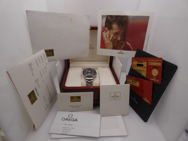 Cronografo Omega Speedmaster Day Date Racing Schumacher BOX&PAPERS Anno 2003 Automatico 3529.50.00 Acciaio LIMITED EDITION 5555 pcs Carbon Fibre Dial